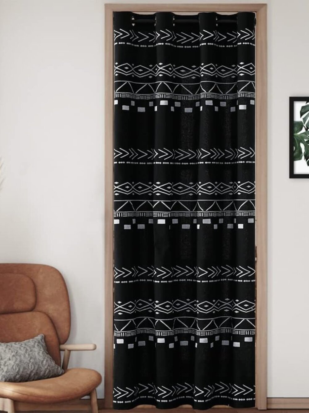 Door Curtains for Doorway Privacy,80 Inch Length Semi Blackout Insulated Thermal